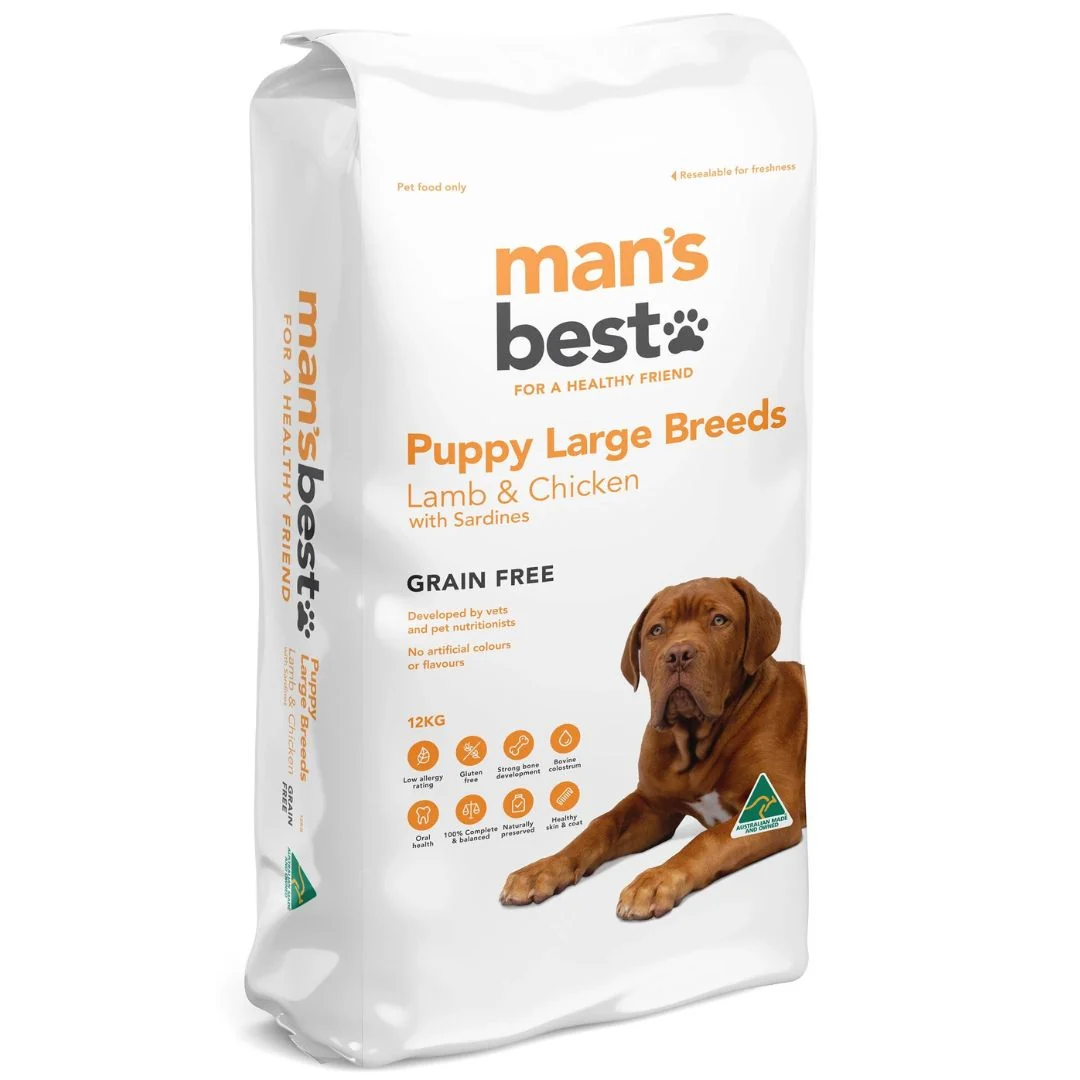 Mans Best Puppy Large Breeds Dog Food Lamb & Chicken - Image 2